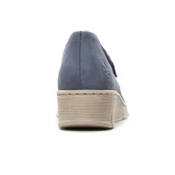 Baskets Compensees Rieker 537Co-15 Jeans Lightblue