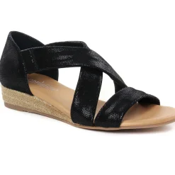 Espadrilles Compensées Cordes Scarlatine 44281 V Noir Gecos