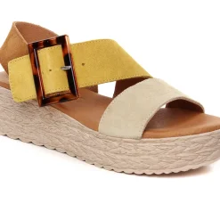 Espadrilles Compensées Eva Frutos 718 Beige Cuero