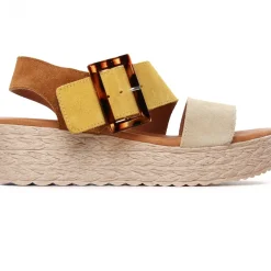 Espadrilles Compensées Eva Frutos 718 Beige Cuero