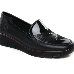 Mocassins Confort Rieker 53785-00 Schwarz