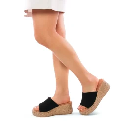 Mules Compensées Eva Frutos 3767 Negro