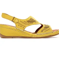 Nu-Pieds Compensés Altex Camila Jaune