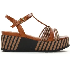 Nu-Pieds Compensés Marco Tozzi 28506 Cognac Ant Com