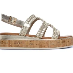 Nu-Pieds Compensés Marco Tozzi 28700 Gold