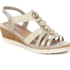 Nu-Pieds Compensés Remonte R6264-90 Muschel Beige