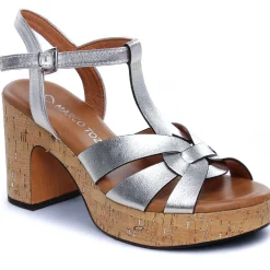 Nu-Pieds Semelle Liège Marco Tozzi 28394 Silver