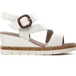 Sandales Compensées Jana 28370 White