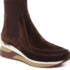 Baskets Compensees Mamzelle Veris Velour Chocolat