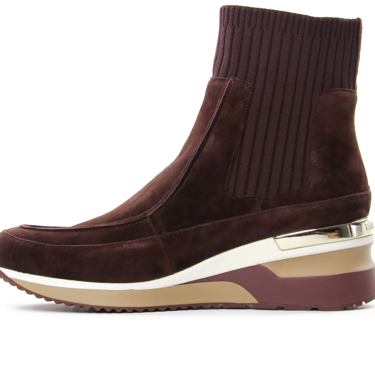 Baskets Compensees Mamzelle Veris Velour Chocolat