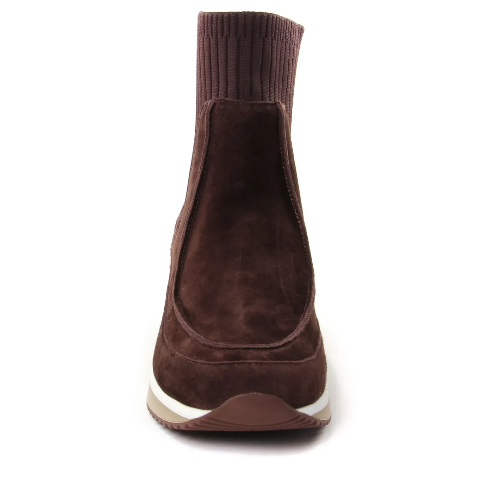 Baskets Compensees Mamzelle Veris Velour Chocolat
