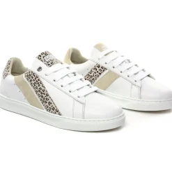 Baskets Mode Caval Bassla F Blanc Leopard