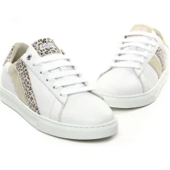 Baskets Mode Caval Bassla F Blanc Leopard