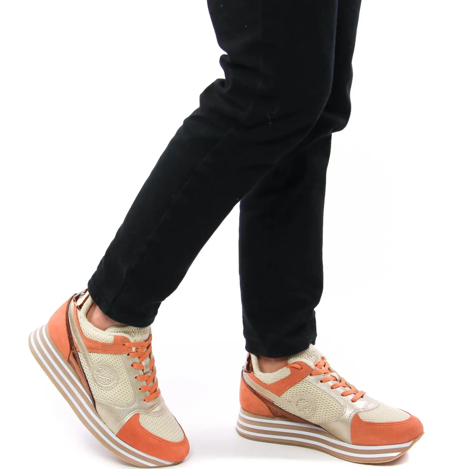 Baskets Plateforme No Name Parko Jogger W Gold