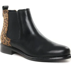 Boots Élastiquées Scarlatine Co77545 A Noir Cognac
