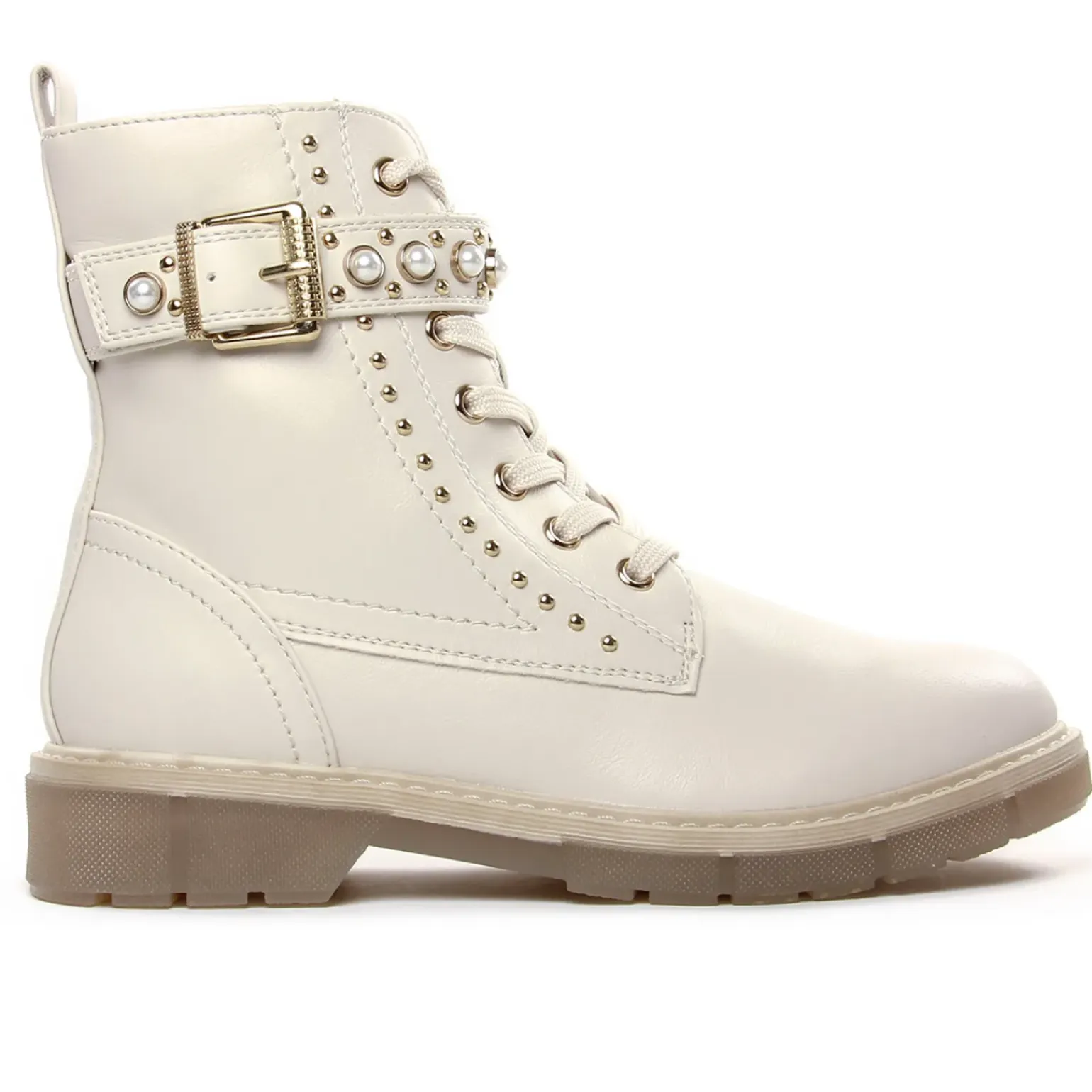 Bottines À Lacets Marco Tozzi 25230 Cream Comb