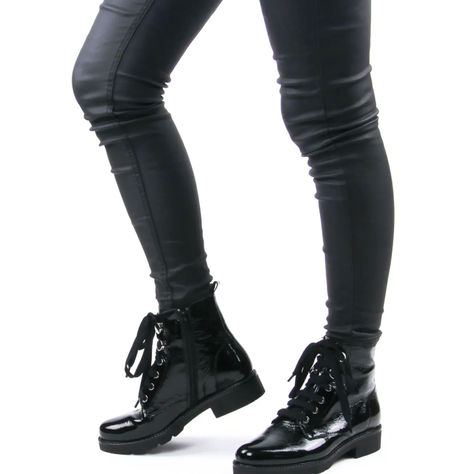 Bottines À Lacets Scarlatine Co77707 Ca Noir Naplack