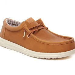 Chaussures Basses À Lacets Hey Dude Wally Classic Xtra Wide Tan