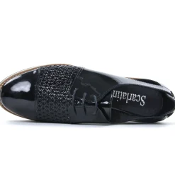 Derbys Compensées Scarlatine 22045La Noir Vernis