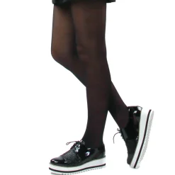 Derbys Compensées Scarlatine 22045La Noir Vernis