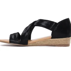 Espadrilles Compensées Cordes Scarlatine 44281 V Noir Gecos