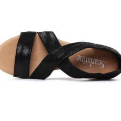 Espadrilles Compensées Cordes Scarlatine 44281 V Noir Gecos