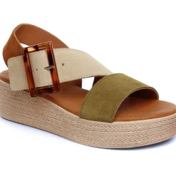 Espadrilles Eva Frutos 5318 Militaire Cuero