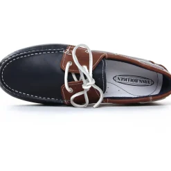 Mocassins Bateaux Yann Bolligen 1421 Marine Marron