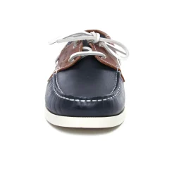 Mocassins Bateaux Yann Bolligen 1421 Marine Marron