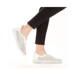 Mocassins Confort Rieker N0965-80 Weiss