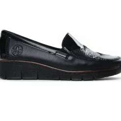 Mocassins Confort Rieker 53785-00 Schwarz