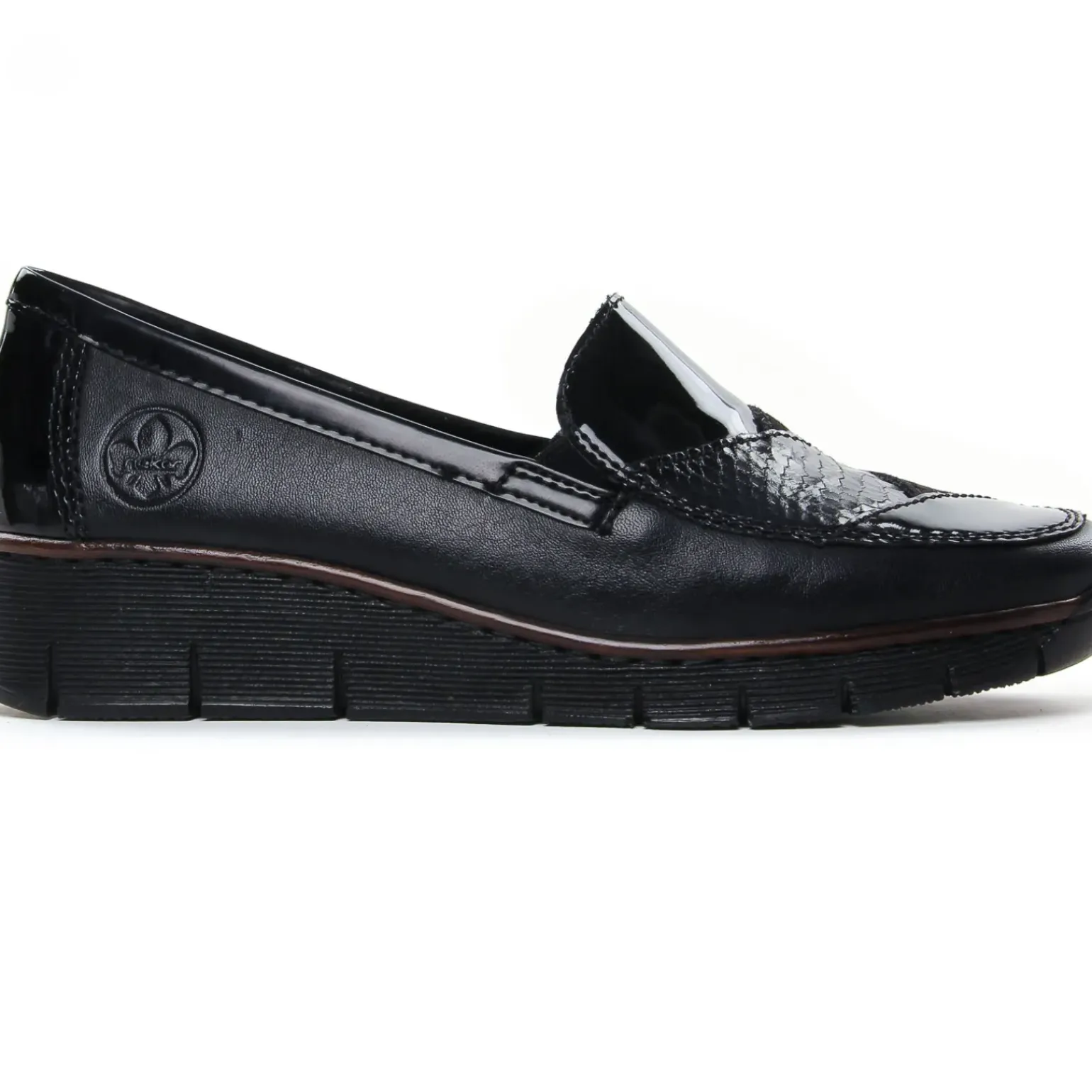 Mocassins Confort Rieker 53785-00 Schwarz