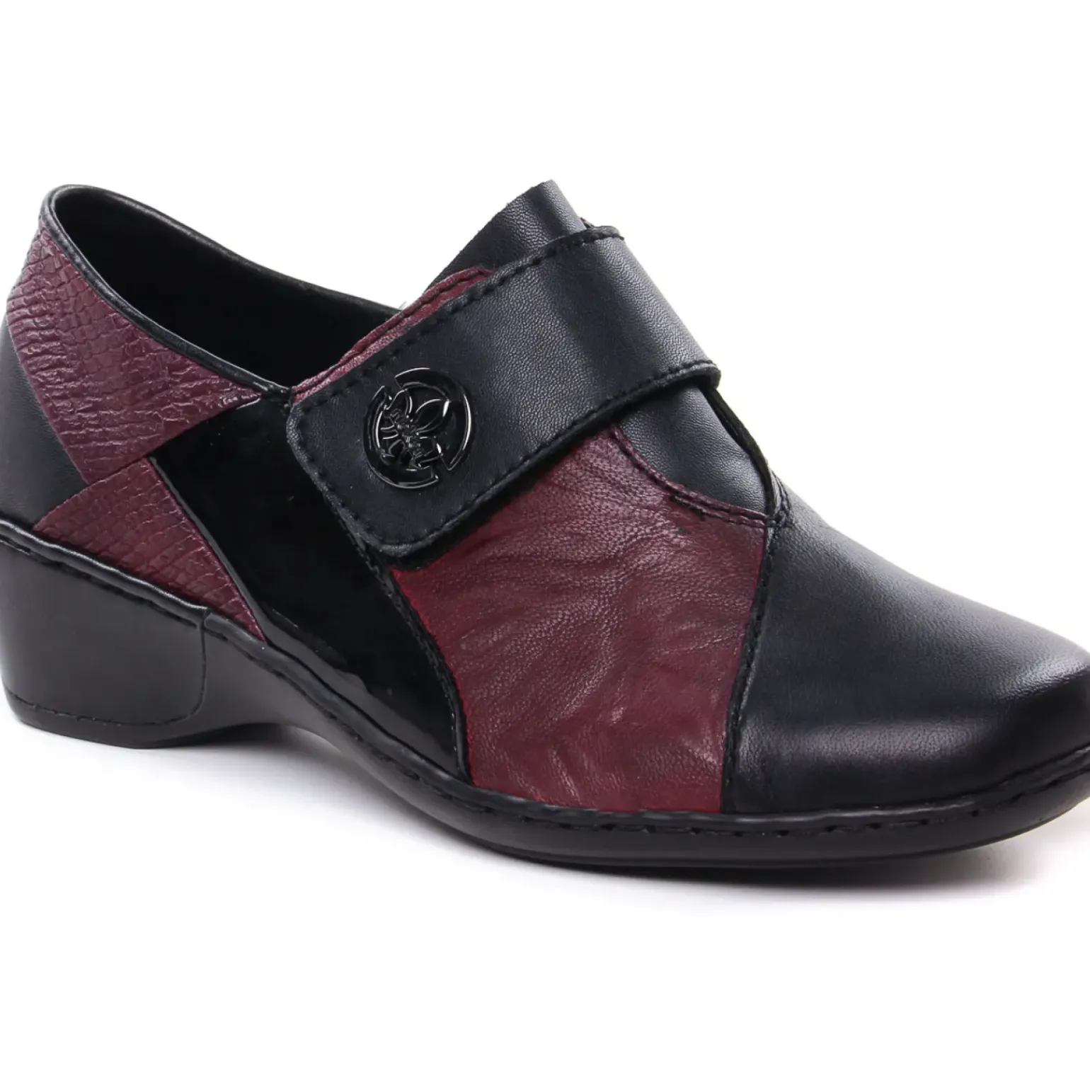 Mocassins Confort Rieker 47161-00 Schwarz-Chianti