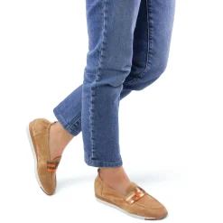 Mocassins Fugitive Venutz Velour Tan