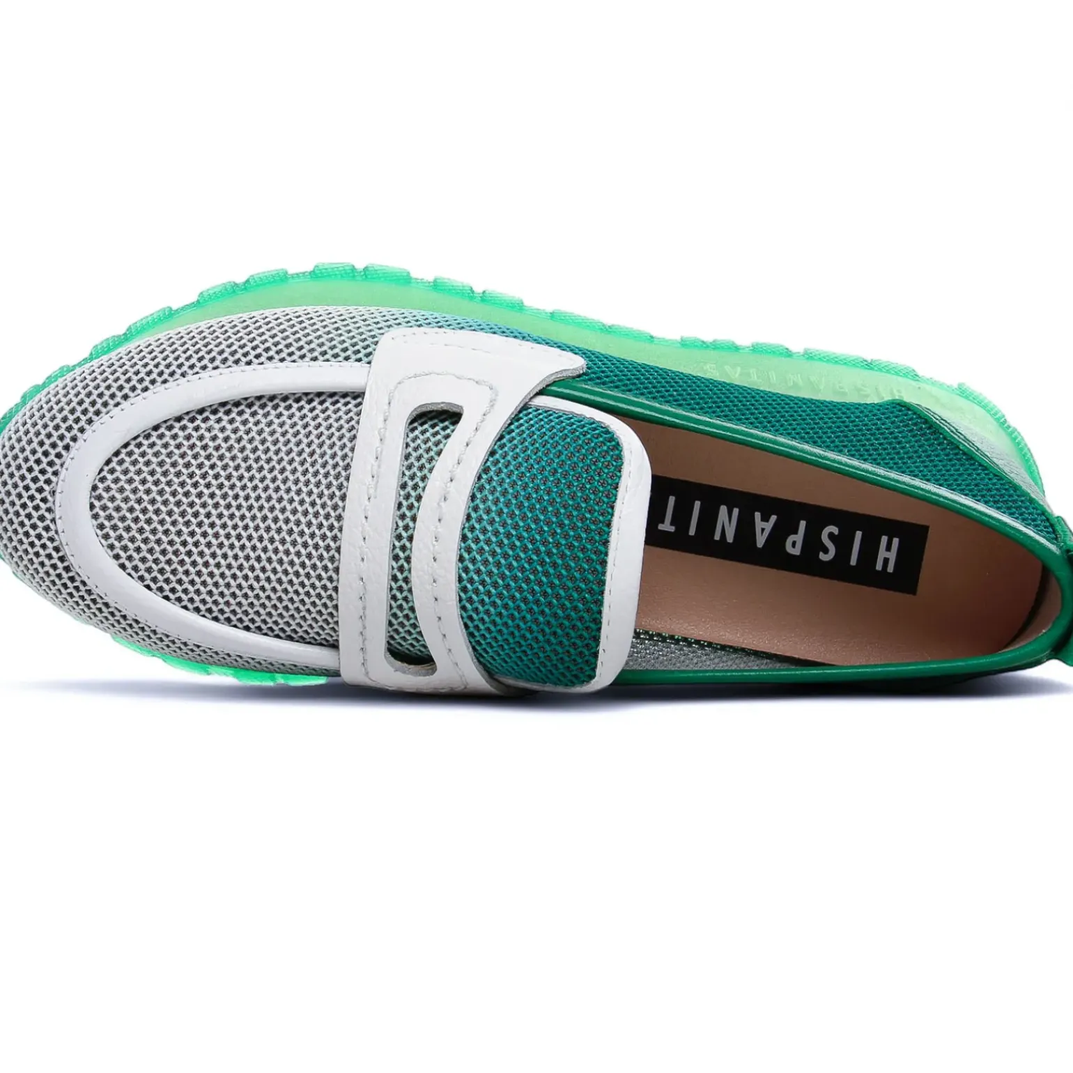 Mocassins Plateforme Hispanitas Borneo Green White