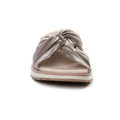 Mules Compensées Caprice 27202 Taupe Metallic