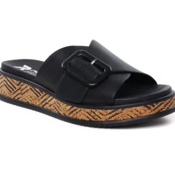 Mules Compensées Rieker W0803-00 Noir