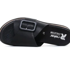Mules Compensées Rieker W0803-00 Noir