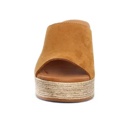 Mules Compensées Scarlatine 32622 Camel