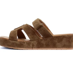 Mules Compensées Scarlatine Gafeau Camel