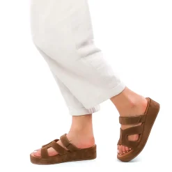Mules Compensées Scarlatine Gafeau Camel