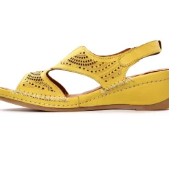Nu-Pieds Compensés Altex Camila Jaune