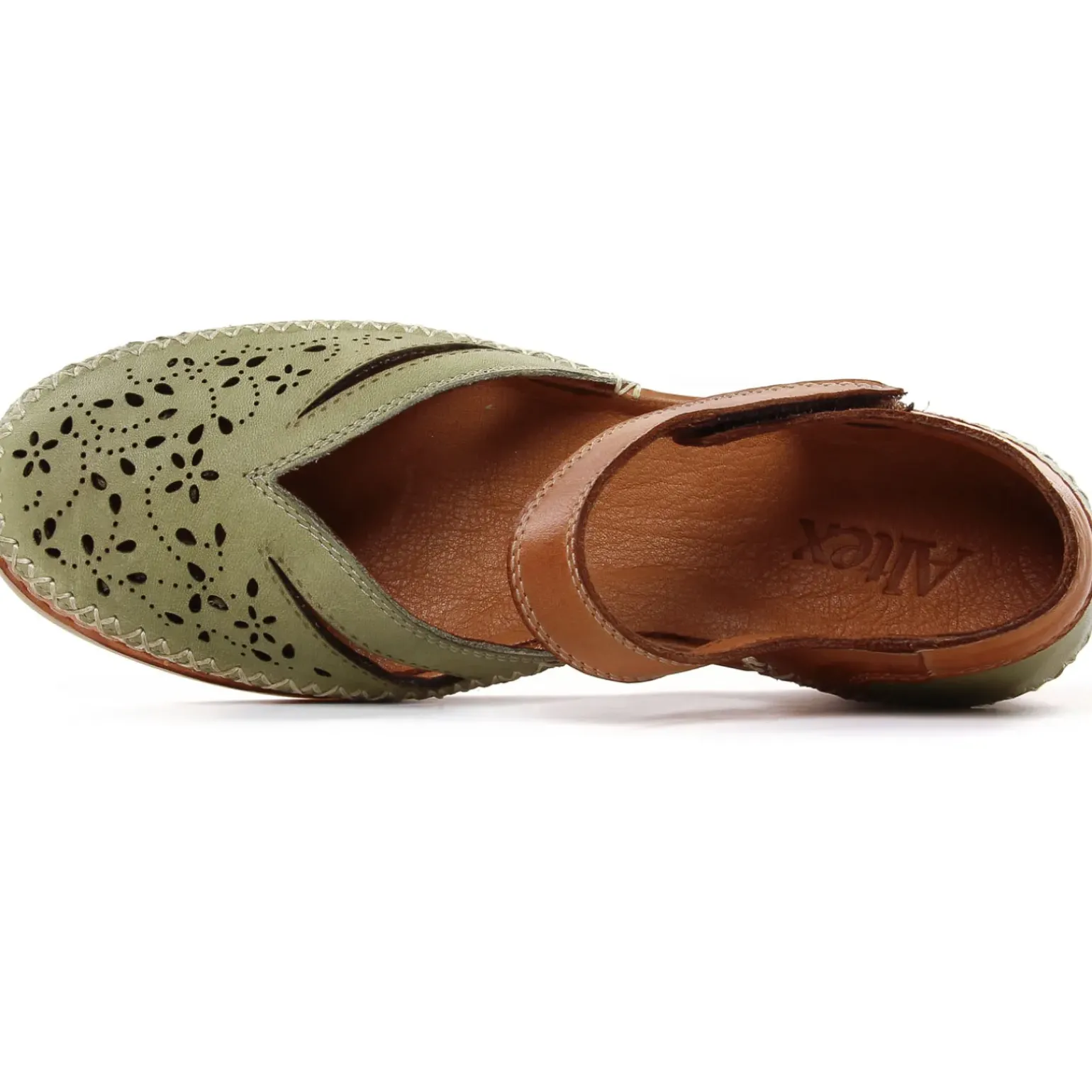 Nu-Pieds Compensés Altex Mirella Kaki Tan