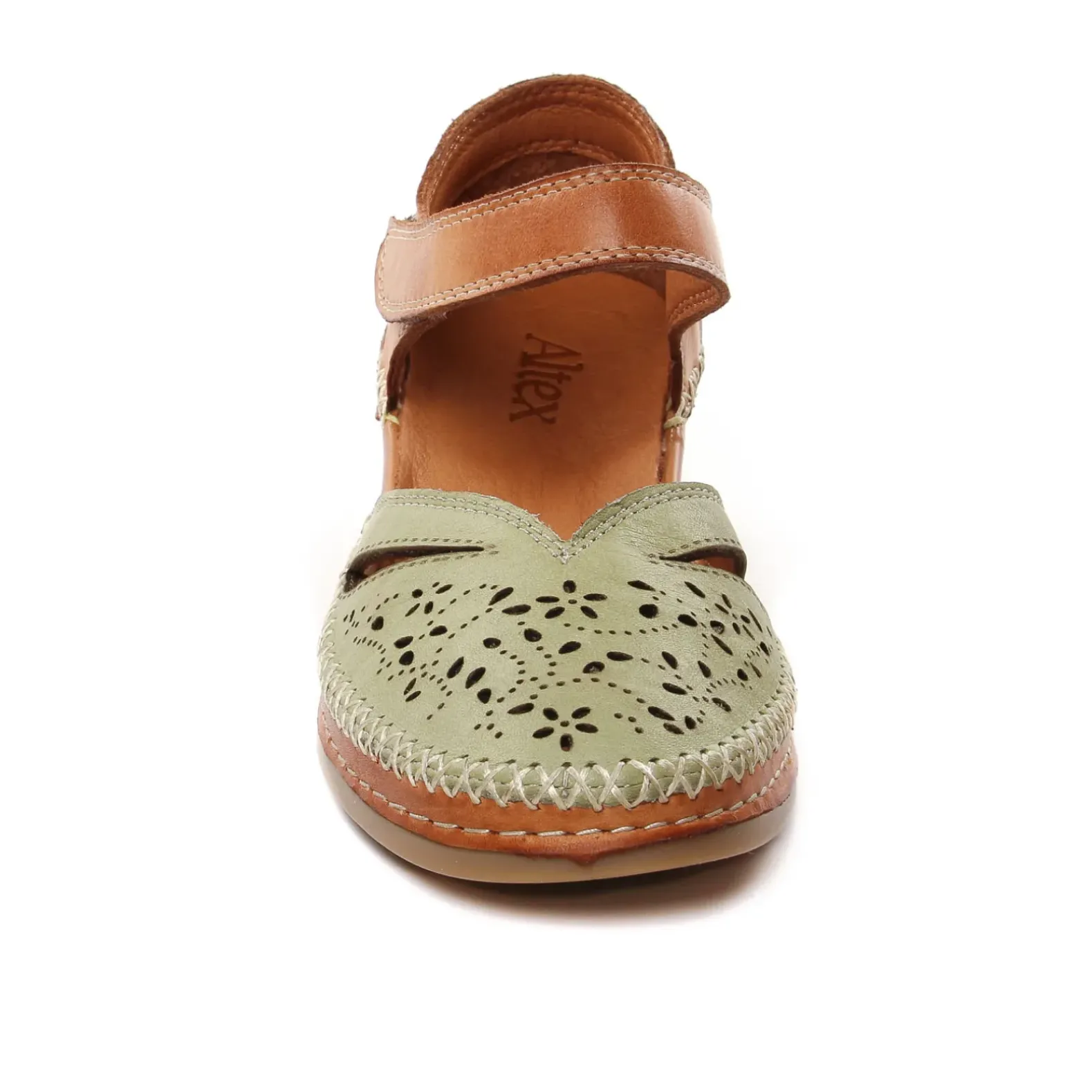 Nu-Pieds Compensés Altex Mirella Kaki Tan