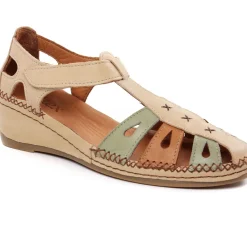 Nu-Pieds Compensés Altex Sylvette Brun Kaki
