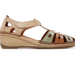 Nu-Pieds Compensés Altex Sylvette Brun Kaki