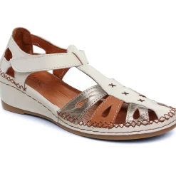 Nu-Pieds Compensés Altex Sylvette Creme Tan