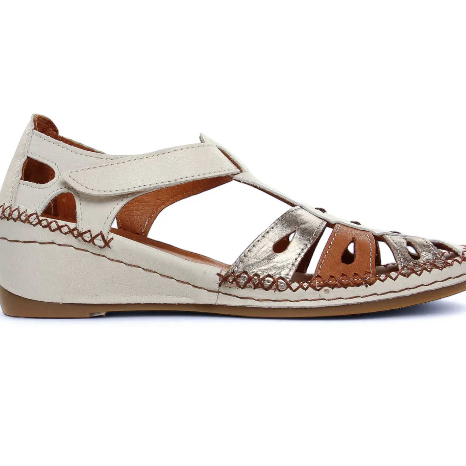 Nu-Pieds Compensés Altex Sylvette Creme Tan
