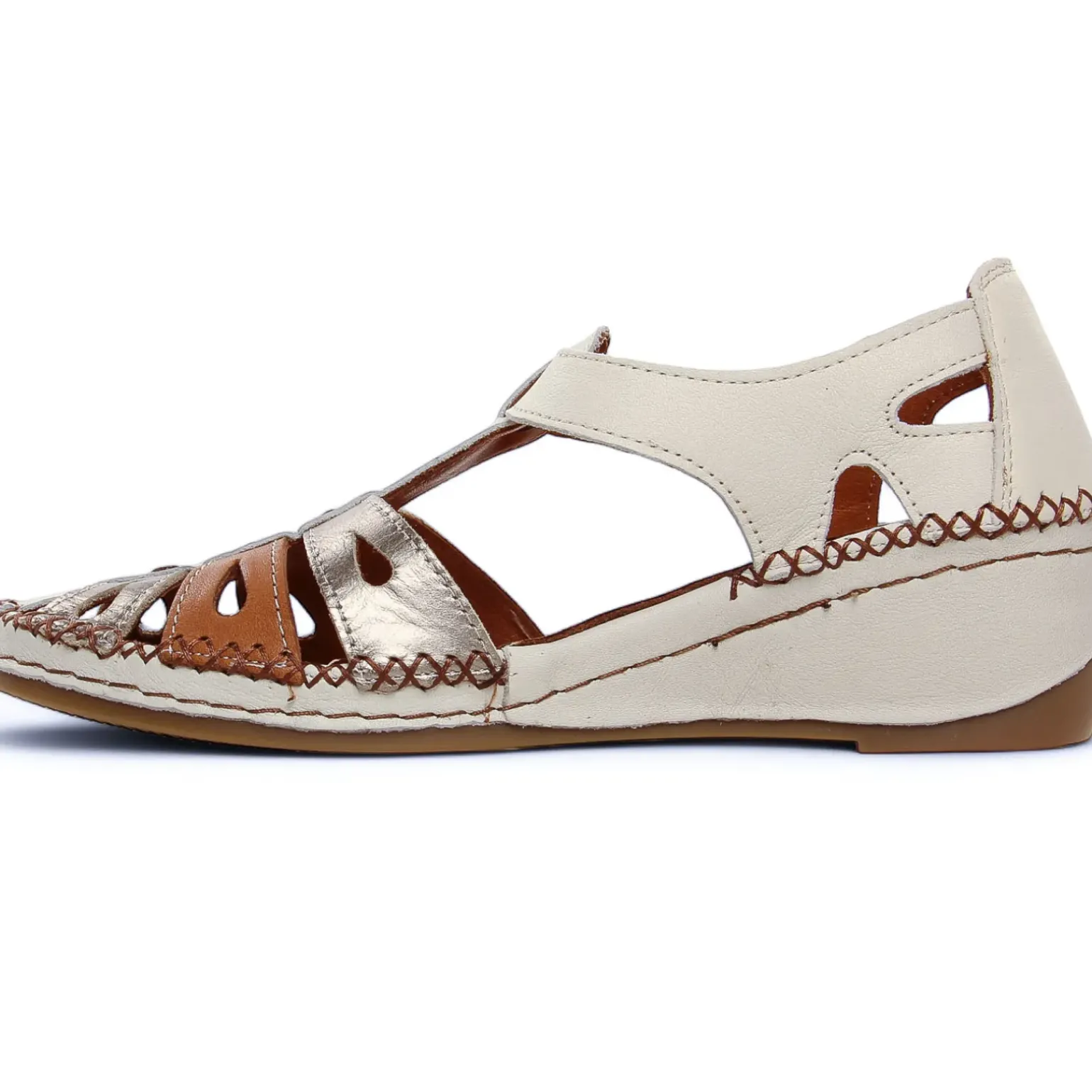 Nu-Pieds Compensés Altex Sylvette Creme Tan