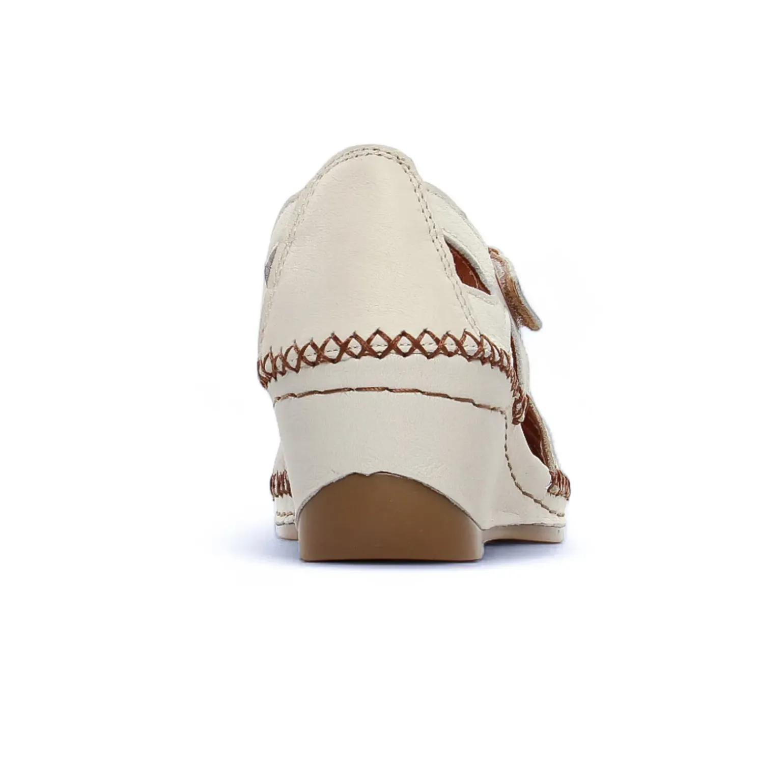 Nu-Pieds Compensés Altex Sylvette Creme Tan